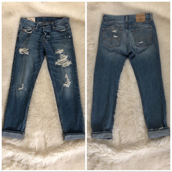 Hollister Denim - Hollister Distressed Slim Straight Fly Button Jean